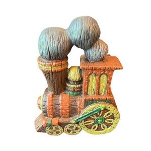 Handpainted Handmade Ceramic  Train Choo Choo Boys Room Decor Figurine 1984